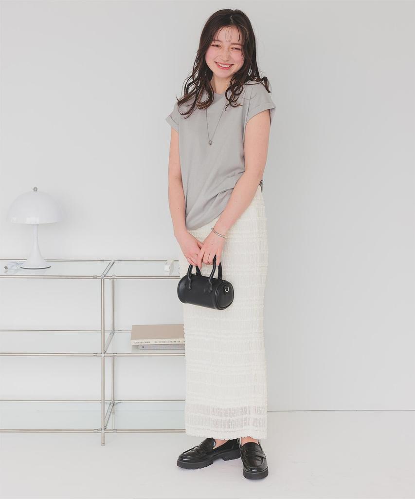 Titibait Sweat Double Cuff AFXT0198 Medium White Stain-Resistant T-Shirt Women's