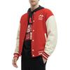 Fila Dazzling Dragon Series Color Block Letter Print Casual Cotton Jacket Men Jacket Legendary-Red F11M419901FRD