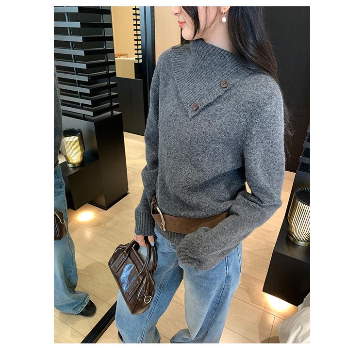Women's Wool Turtleneck Knit Sweater, Long Sleeve, Autumn/Winter 2026, New Arrival