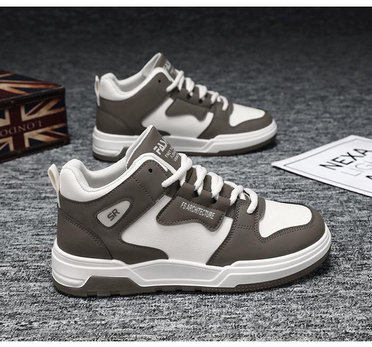 Herren Atmungsaktive High-Top Sneaker im koreanischen Stil - Trendig, vielseitig, lässige Schuhe mit dicker Sohle