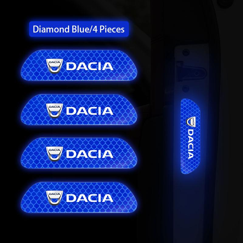 4Pcs Car Accessories Door Sticker Safety Warning Reflective Sticker For Dacia Duster Logan Sandero Stepway Dokker Lodgy MCV