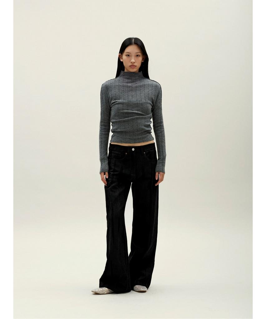 Anggae Smocked Pullover Grey