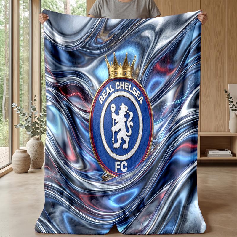 Chelsea FC Themen-Decke Weiche Flanell-Decke Plüsch-Überwurf Gemütliche Sofa-Bett-Decke für Wohnkultur