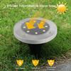 Solar Ground Spike Light, Stainless Steel Housing, 8 SMD LED, White & Warm Light Optional, Smart Light Control, for Garden Lawn