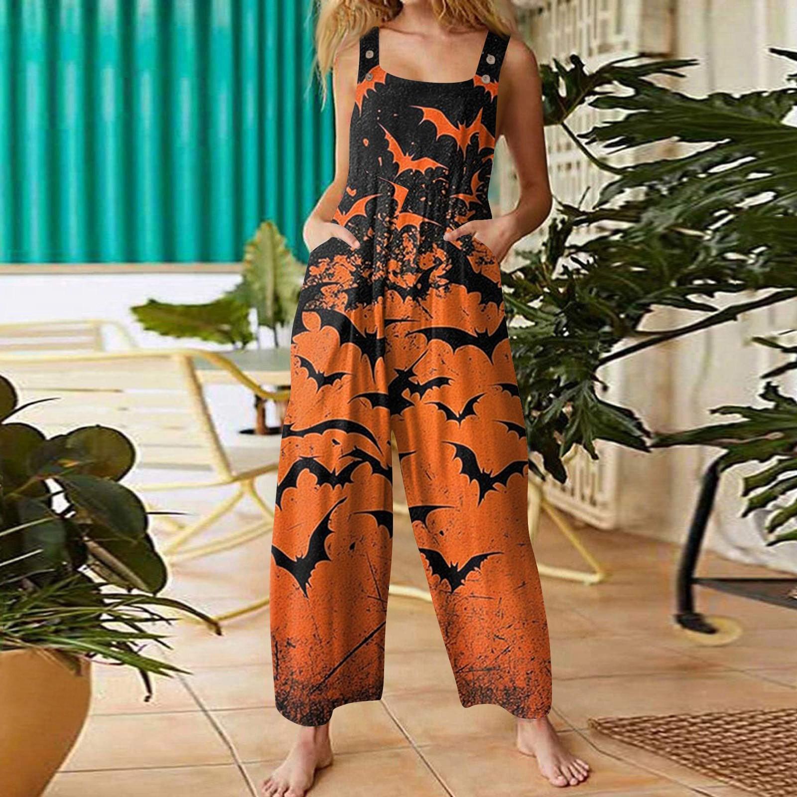 

Женская мода ул.. Повседневный свободный ретро-комбинезон с подтяжками и принтом ко Дню Святого Патрика XXL шафрановый