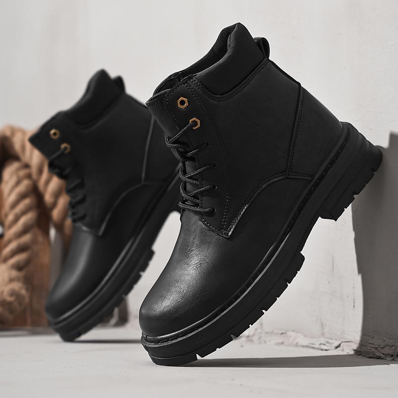 Fashion Shoes Men Male Sneakers Ankle Boots Loafers Soft and Comfortable Apring and Autumn Wear-resistant Non-Slip Fashion Outdoor Boots