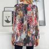 Plus Size Women Round Neck Long Sleeve T Shirt Soft Loose Tops For Indoor Leisure And Street Walking