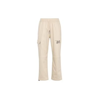 X DFT Artist Collaboration Series Wade Straight-Leg Fleece-Lined Casual Pants Unisex Bottoms Khaki AKXR589-2