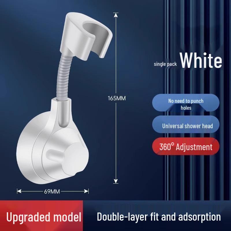 Punch-Free Adjustable Aluminum Shower Head Holder