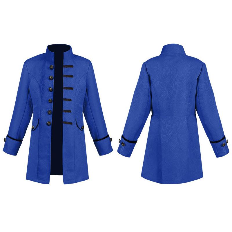 

Middle Princes Ages Retro Punk Stand Collar Children Uniform Coat Cosplay Kids 155cm/61.0 in синий