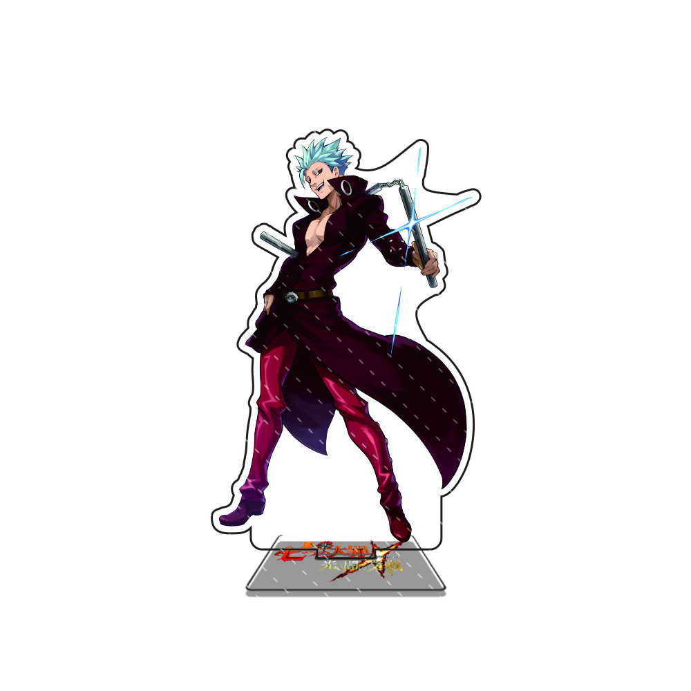 Anime Die Sieben Todsünden 15cm Acryl-Ständer Modellfigur Cosplay Plattenhalter Topper Fans Weihnachts-Schreibtisch-Dekoration Geschenk