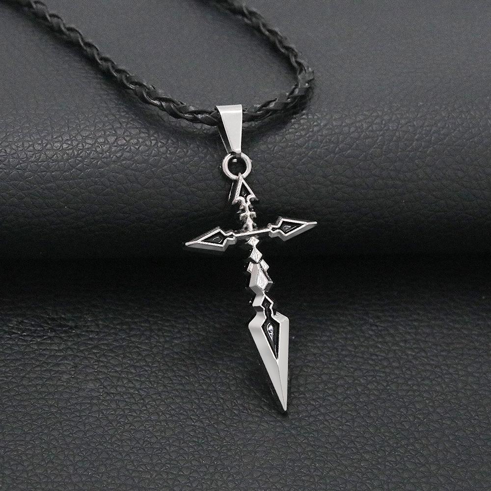 Anime Saber Pendant Necklace Emiya Cross Jewelry Accessories for Women Men Gifts