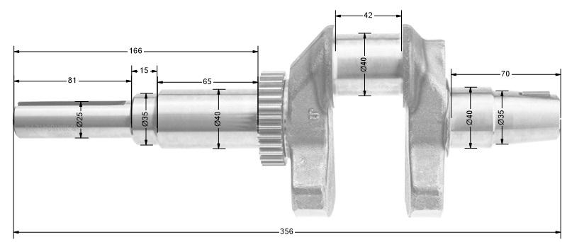 

Crankshaft Loncin Lc2P77F Original Part