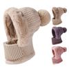 Knit Beanie and Neck Warmer Women Windproof Fleece Hooded Scarf Face Cover Balaclavas for Hiking Cycling Skiing Travel Winter