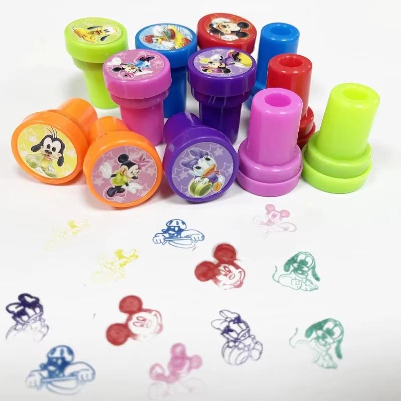 MINISO Mickey Mouse Stamp Party Favor Minnie Mouse Donald Duck Seal for Kid Birthday Party Decoration Giveaway Souvenir Gift
