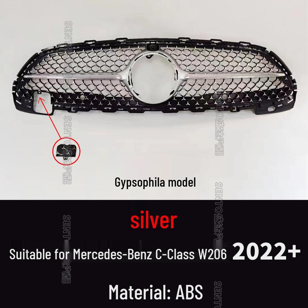 GT Vertical Bar Front Bumper Air Intake Grille for 2022+ Mercedes-Benz C-Class W206