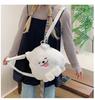 Xuanxuan's Samoyed Plush Backpack: Large Capacity, Cute and Sweet White Pillow Doll Design