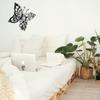 Black Metal Butterfly Wall Art Boho Home Decor Hanging Flower Ornament for Bedroom Living Room
