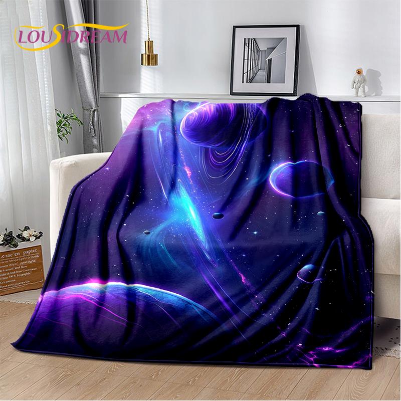 Universe Space Stars Black Hole Galaxy Earth Milky Way Soft Blanket,Soft Throw Blanket for Home Bedroom Bed Sofa Cover Kid Gift
