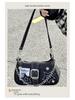 2024 Trendy Star Denim Underarm Retro American Poster Chain Shoulder Bag