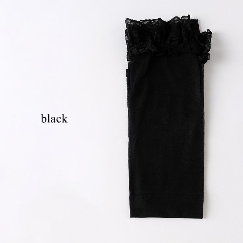 Japanese Princess Lace Socks Women Sexy Ultra Thin Transparent Silk Medias De Mujer Silicone Hold Up Thigh High Stockings