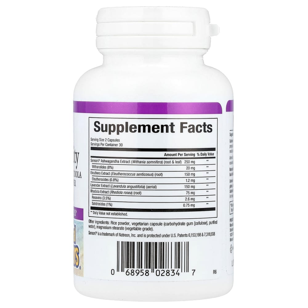 iHerb Natural Factors Stress Relief Mental Focus Veggie Capsules, 60 Count