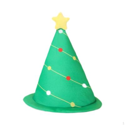 Weihnachtsbaum-Hut, Zubehör, Kopfbedeckung für Festival, Rollenspiele, Party, Halloween