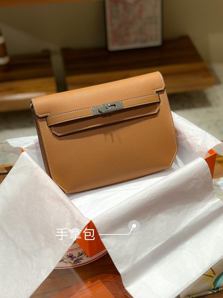 Depeches 25 Epsom Leather Handbag Tote Organizer Bag Daily Versatile Fashion Womens Bag