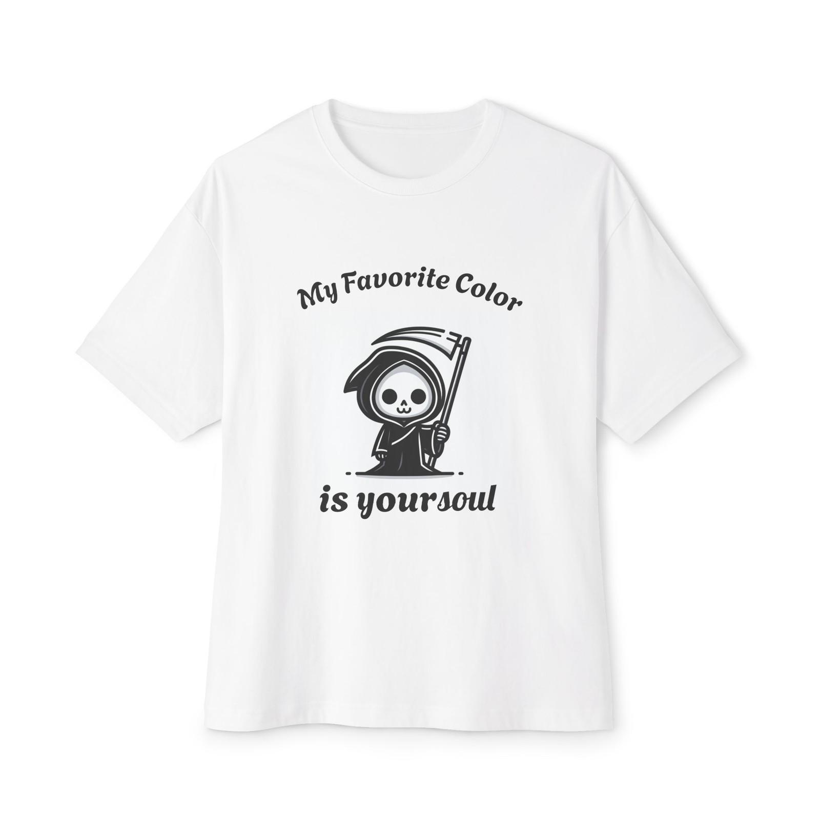 Cute Grim Reaper Shirt, Halloween Oversized Tee, Spooky Graphic Tee, Unisex S разноцветный