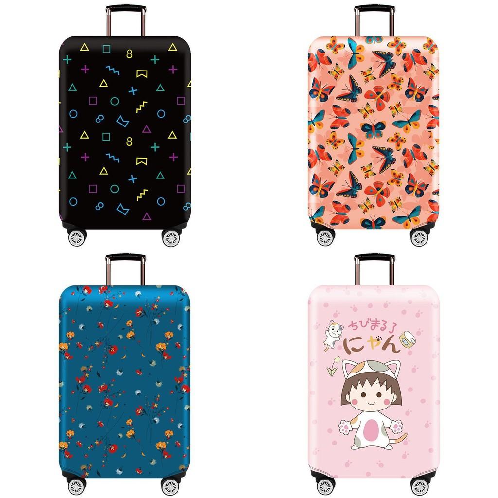 Luggage Case Thin Protective Cover Cartoon Pattern Trolley Travel Leather Box