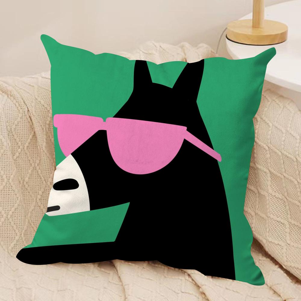 Cartoon Animal Cute Cushion Cover Silky Short Plush DoubleSided Printed Pillow Case for Sofa All Seasons Home Decor Gift 30x30cm