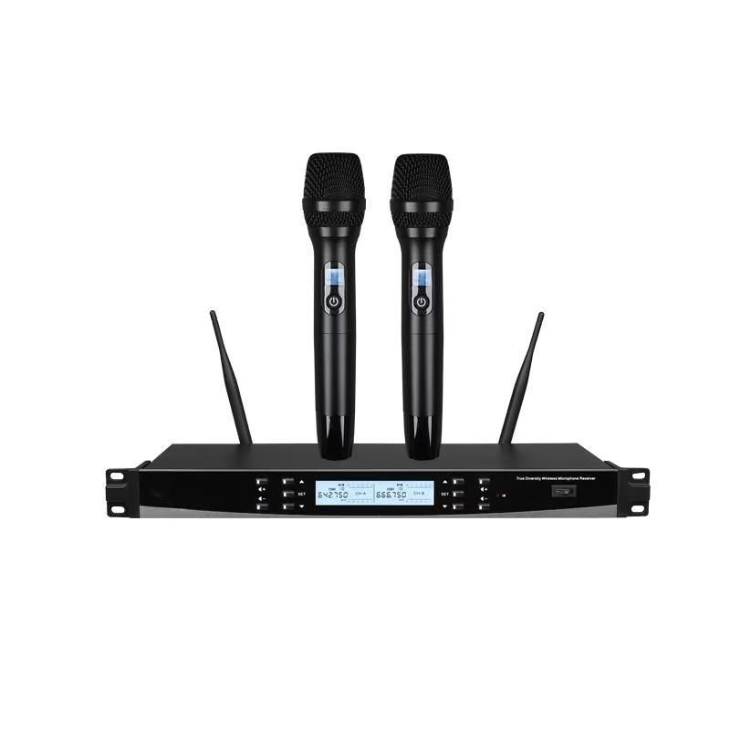 Wireless Professional Microphone Set with Anti-Howling for Karaoke, Meetings, and Performances