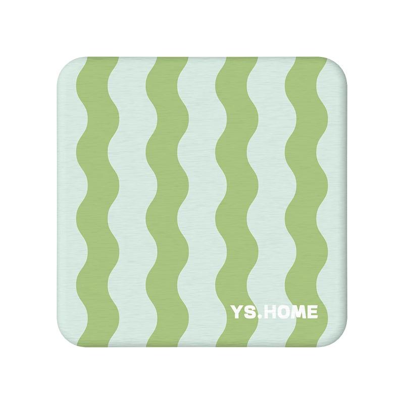 Round Plaid Hard Diatom Mud Coffee Tea Coaster Thermal Insulation Pad Office Non-slip Absorbent Pad