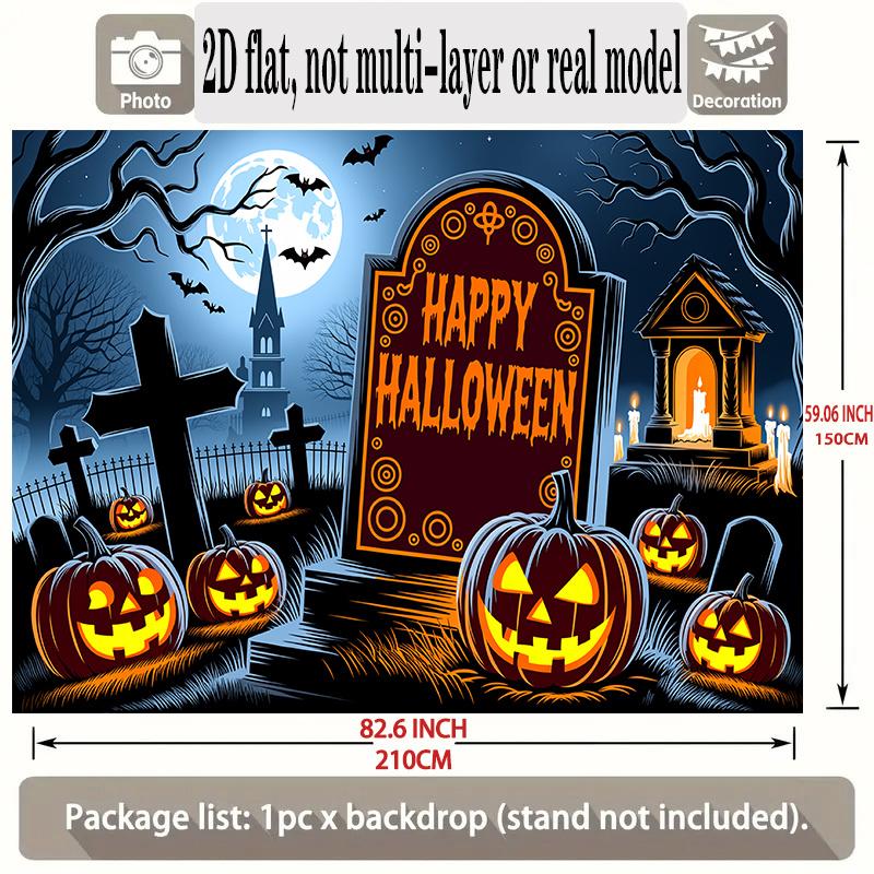 Party Backdrop Halloween Flat Banners Spooky Scenery Celebrations Wedding Enthusiasts Celebration Photo Booth Front Door Decor
