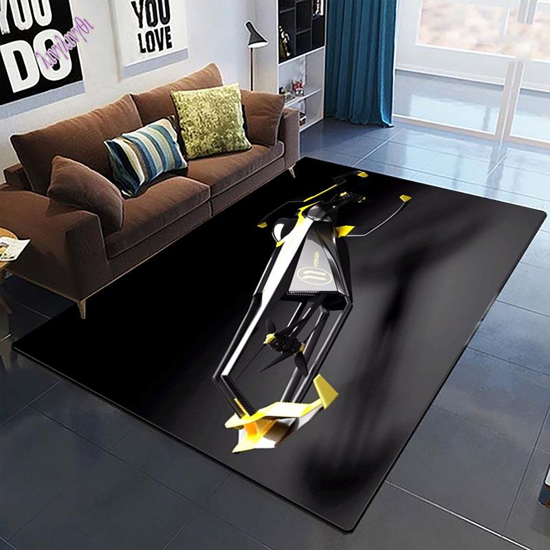 Racing Supercar Large Rug for Living Room Auto Parts Black Carpet Bedroom Area Rug Bathmat Soft Rug Home Decoration