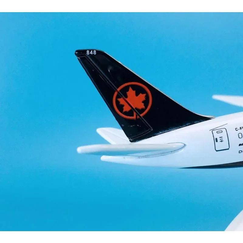 16/20CM  Air Canada 787 Aircraft Model,Zinc Ally 1:400 Airplane Aircrafts Boeing B787Air Canada Plane Model Display Collection