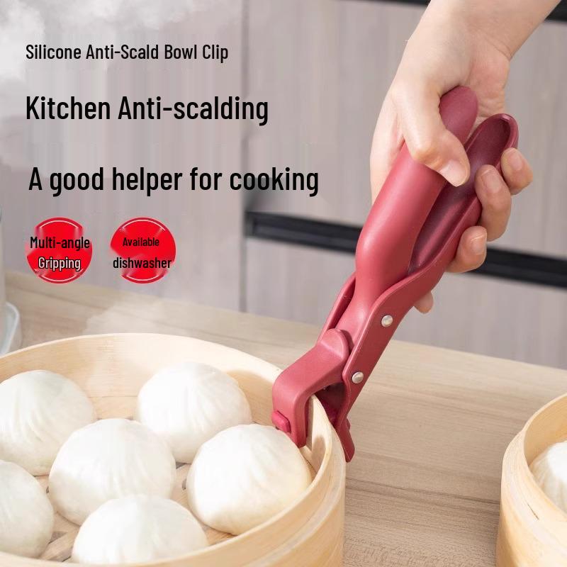 

Silicone Anti-Scald Kitchen Tongs for Bowls and Plates