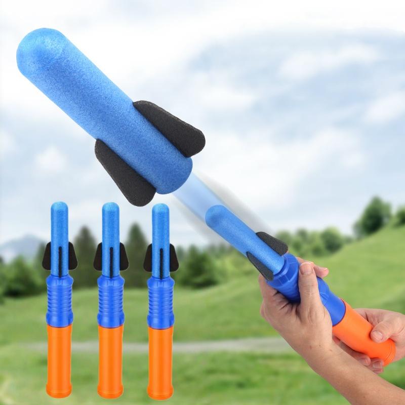 Hand-Propelled Rocket Launcher Toy Set Foam Rocket Children Outdoor Birthday Gift Funny Summer Garden Game Party Discount