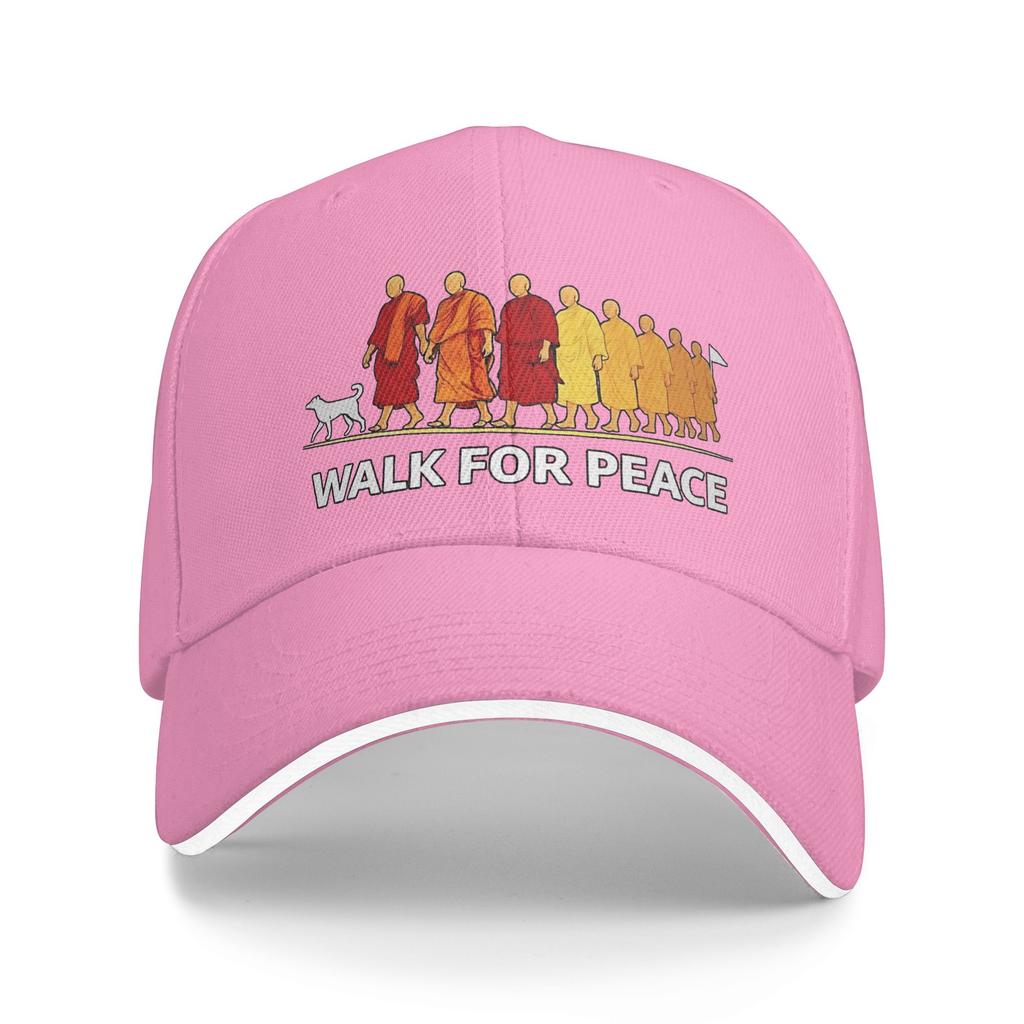 Walk for Peace Monks with Aloka Dog  Caps For Unisex Stylish Baseball Cap  Dad Hat Travel Headewear Adjustable Fit