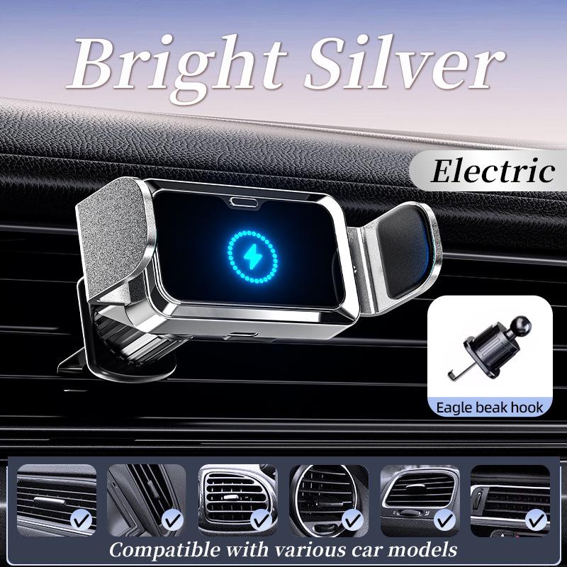 

Electric Car Phone Holder with Auto Clamp for Air Vent Navigation [Custom Car Logo - Contact Online Support]