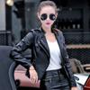 Chic and Slimming Women's Spring and Autumn Short PU Leather Jacket In American Style