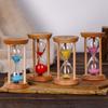 Produktivitätswerkzeug Holzrahmen Sanduhr 5 Minuten Vintage Stil Sanduhr 3 Minuten Sanduhr Bürodekoration