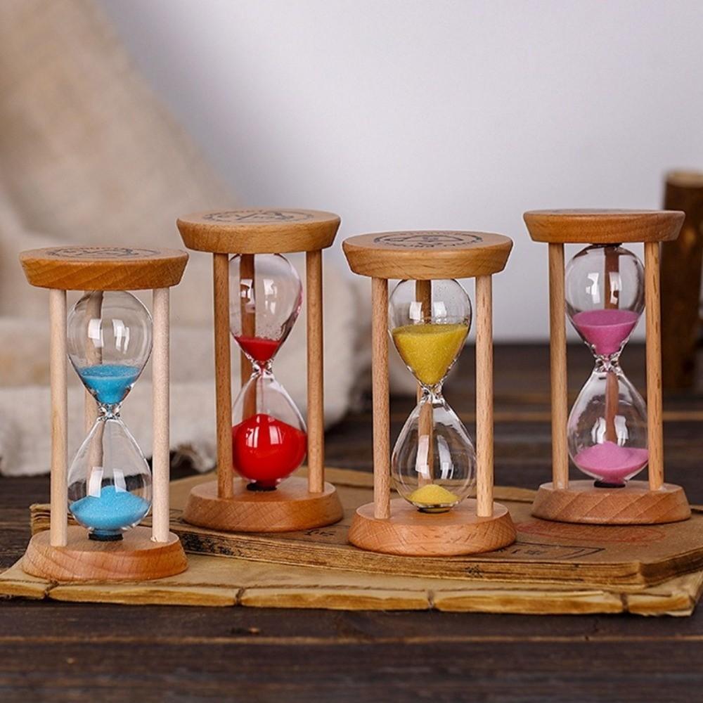 Produktivitätswerkzeug Holzrahmen Sanduhr 5 Minuten Vintage Stil Sanduhr 3 Minuten Sanduhr Bürodekoration