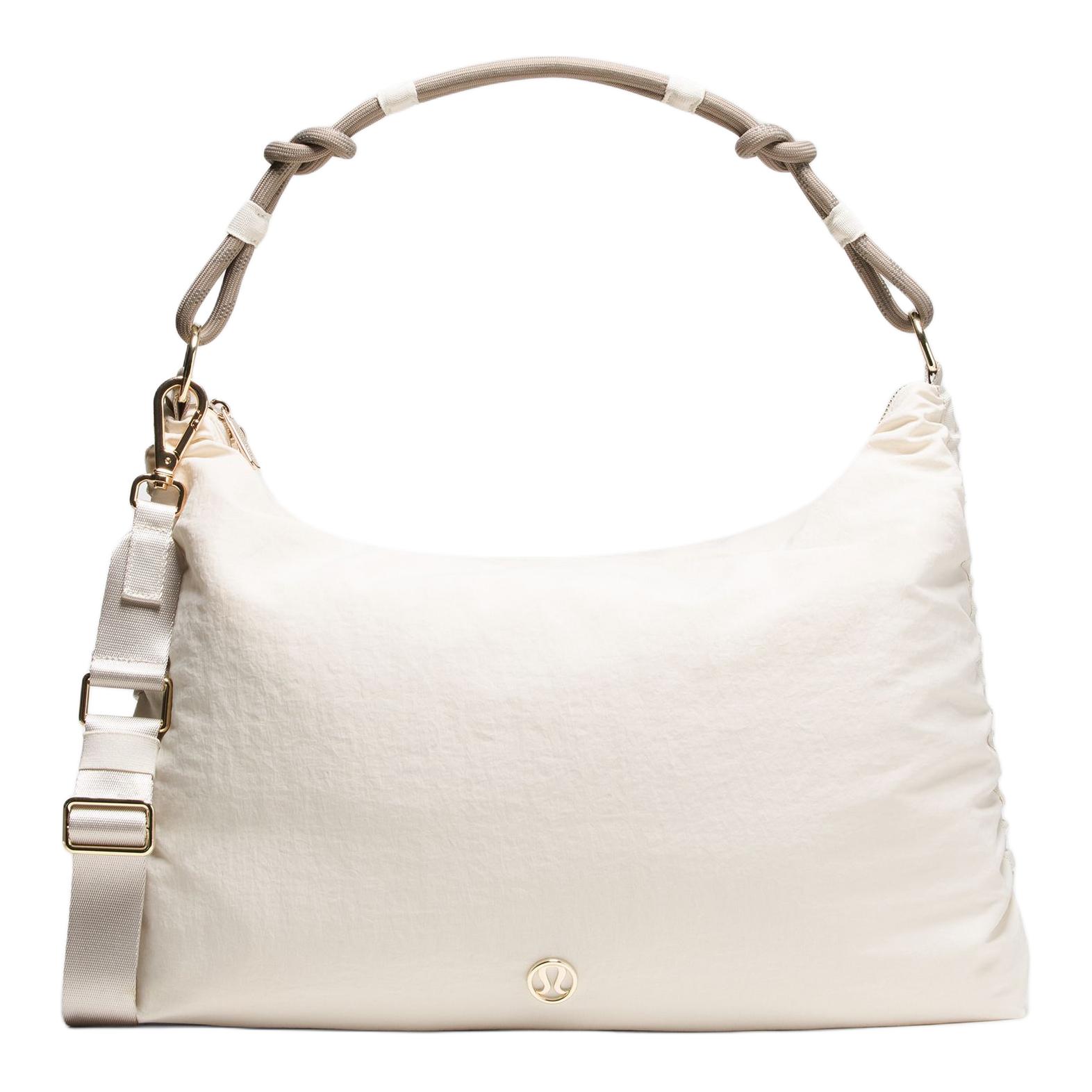 Lululemon Convertible Series Removable Adjustable Portable Design Multifunctional Pleated 16L Nylon Shoulder Bag Women bags Light-Ivory LW9FTLS-070968 Light Ivory White