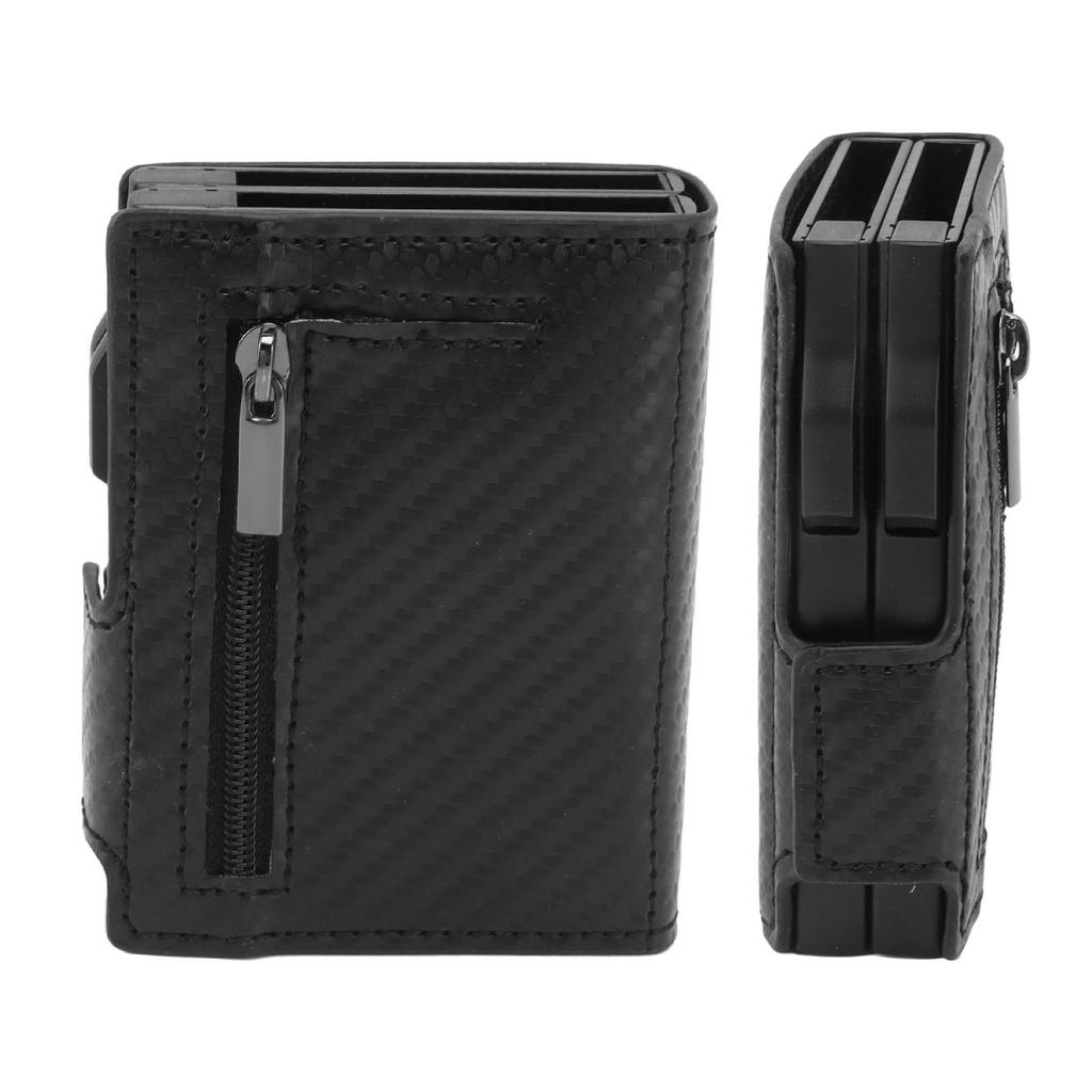 Anti Theft Wallet Aluminum Alloy PU Leather Multifunctional Slim Card Holder Bag with Slot for IOS