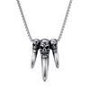 European and American Street Punk Skull Claw Tooth Necklace Retro Sharp Tooth Titanium Steel