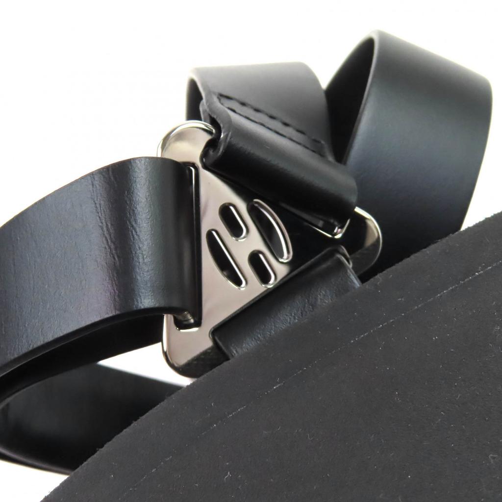 HERMES Sandals Galaxy H Diama Leather Strap black Women 37.5 231162Z Used