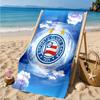 Fc Crest Design Printed Microfiber Beach Towel, Soft And Absorbent, Quick-Dry, Ideal for Summer Travel, Beach Essential, Swimming Pool