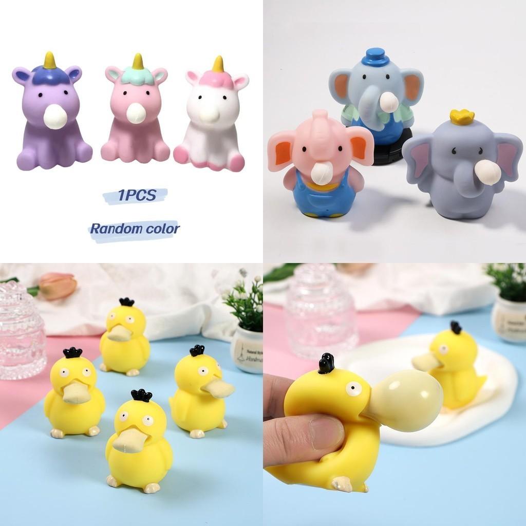 Stress-relieving Bubble Blowing Elephant Toy Fun Squeeze And Release Toy For All Ages