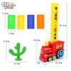 Domino Car Electric Small Train Head With Sound And Light Automatic Licensing Children'S Educational Desktop Toys